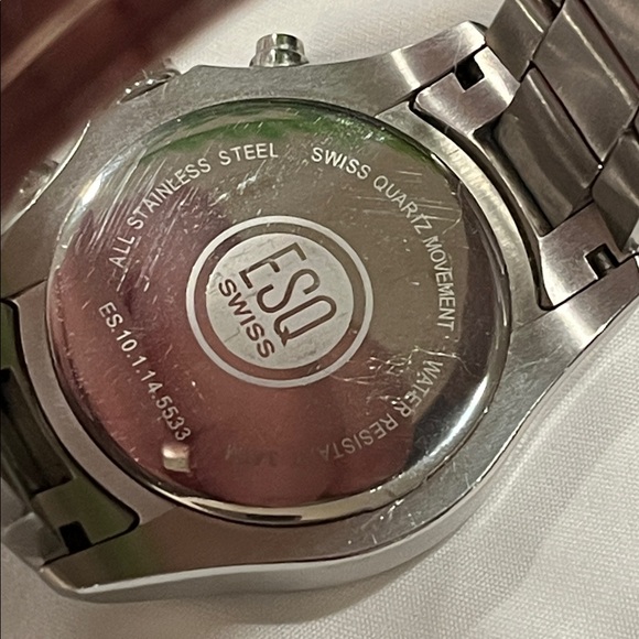 ESQ Men's Silver and Black Chronograph Watch - Picture 2 of 10